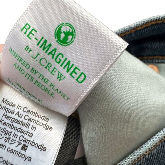 J Crew Jeans Womens 26 Blue Stovepipe High Rise Re-Imagined Raw Hem Distressed - Picture 4 of 12